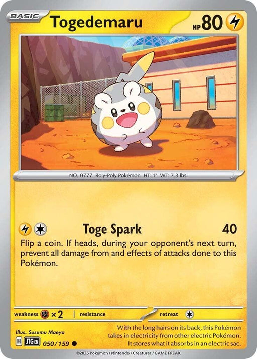 Pokemon Togedemaru 050/159 SV09: Journey Together Reverse Holo - EternaCards