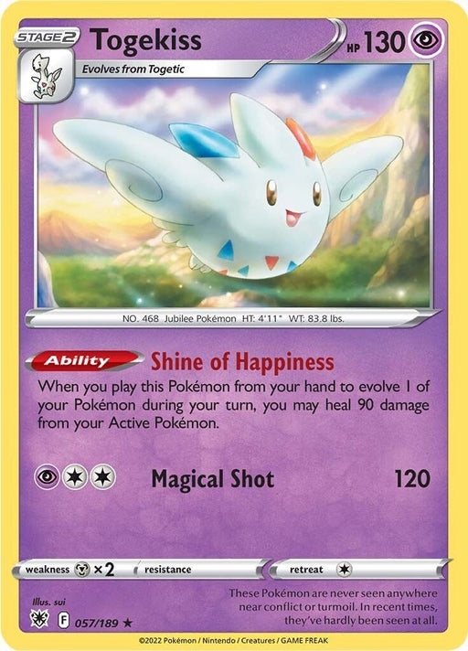 Pokemon Togekiss 057/189 SWSH10: Astral Radiance Reverse Holo - EternaCards
