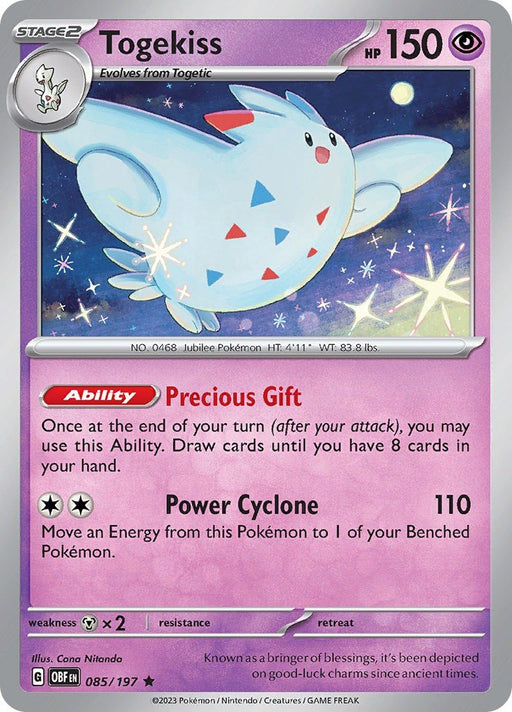 Pokemon Togekiss 085/197 SV03: Obsidian Flames Holo - EternaCards
