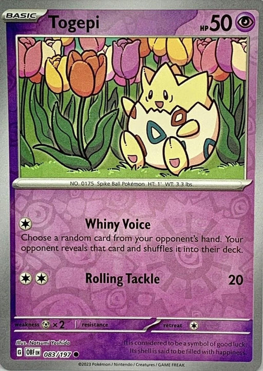 Pokemon Togepi 083/197 SV03: Obsidian Flames Normal - Eterna Cards