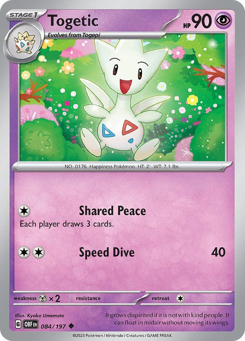 Pokemon Togetic 084/197 SV03: Obsidian Flames Normal - EternaCards