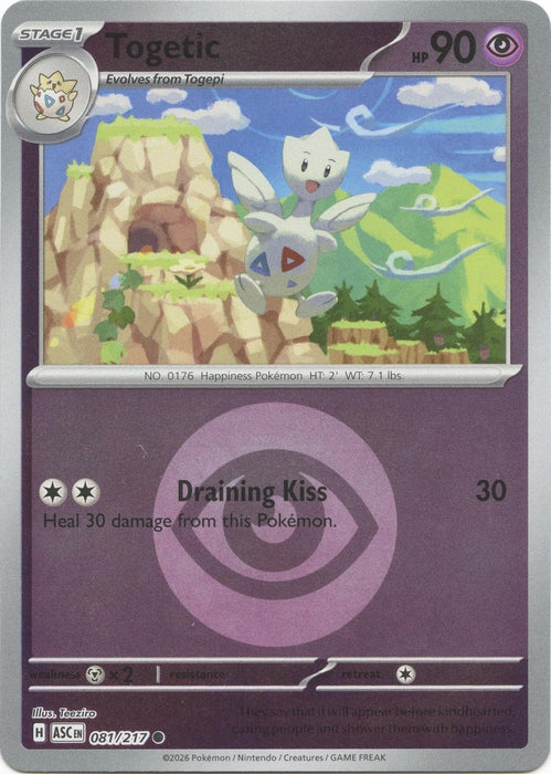 Pokemon Togetic (Energy Symbol Pattern) 081/217 ME: Ascended Heroes Reverse Holo - Eterna Cards