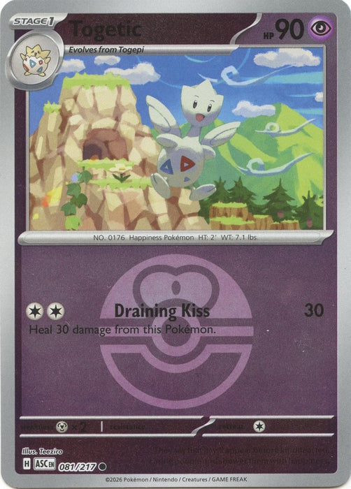 Pokemon Togetic (Love Ball) 081/217 ME: Ascended Heroes Reverse Holo - Eterna Cards