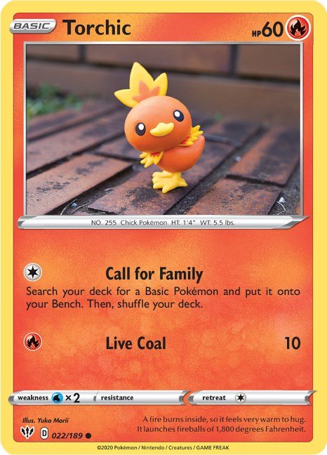 Pokemon Torchic 022/189 SWSH03: Darkness Ablaze Normal - EternaCards