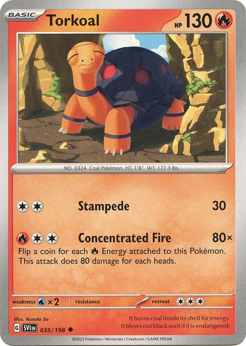 Pokemon Torkoal 035/198 SV01: Scarlet & Violet Base Set Normal - EternaCards