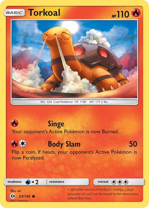 Pokemon Torkoal 23/149 SM Base Set Normal - Eterna Cards