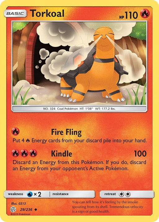 Pokemon Torkoal 29/236 SM - Cosmic Eclipse Normal - Eterna Cards