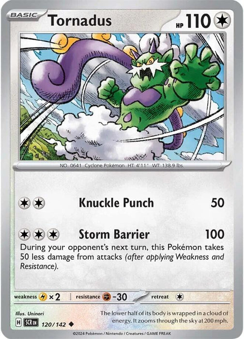 Pokemon Tornadus 120/142 SV07: Stellar Crown Reverse Holo - EternaCards