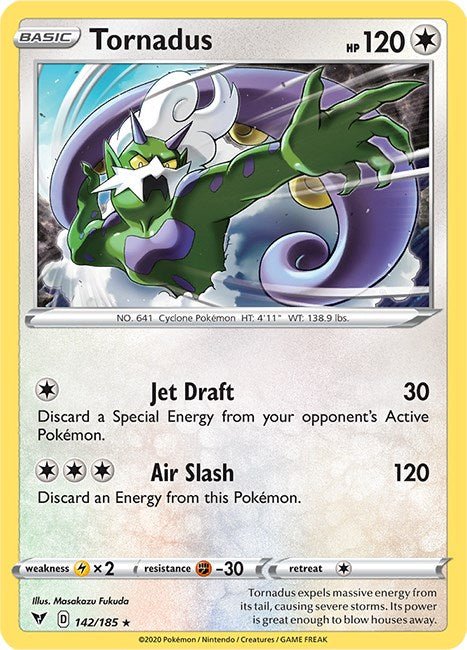 Pokemon Tornadus 142/185 SWSH04: Vivid Voltage Holo - EternaCards