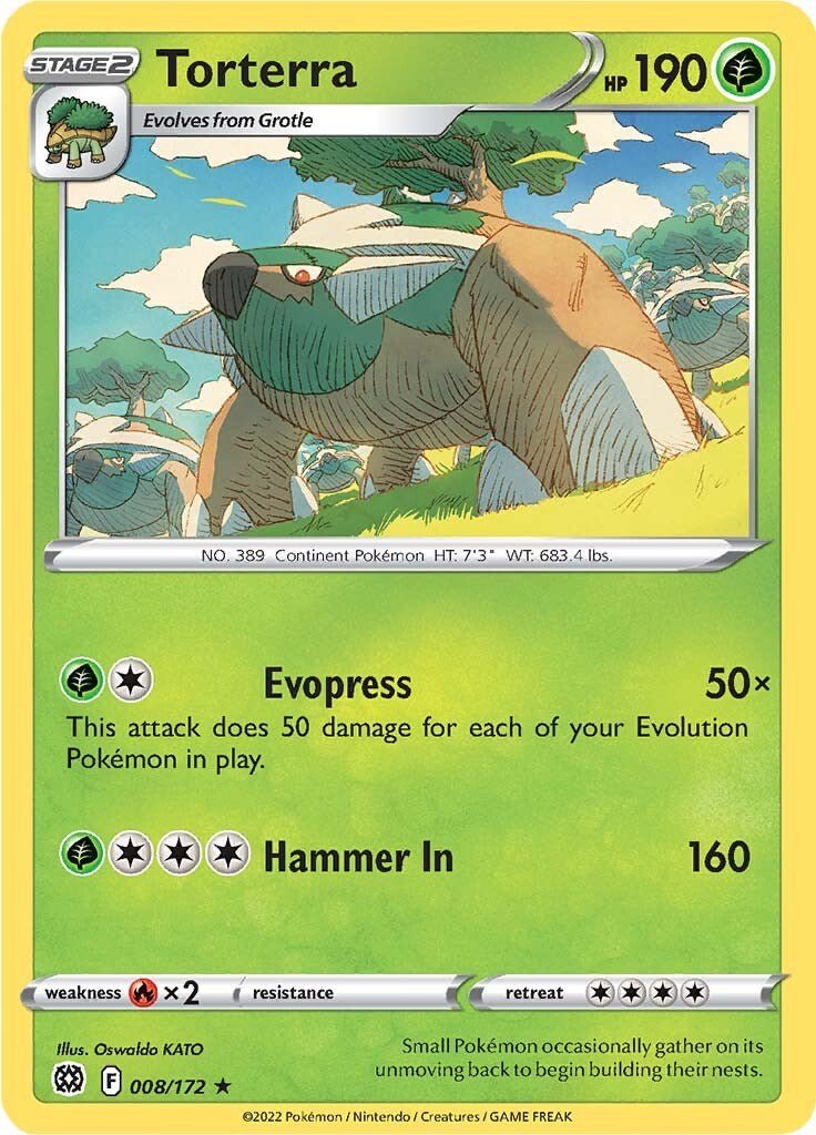 Pokemon Torterra 008/172 SWSH09: Brilliant Stars Holo