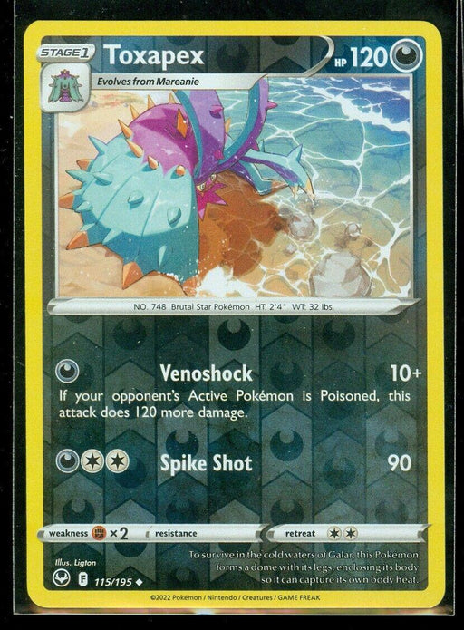 Pokemon Toxapex 115/195 SWSH12: Silver Tempest Normal - Eterna Cards