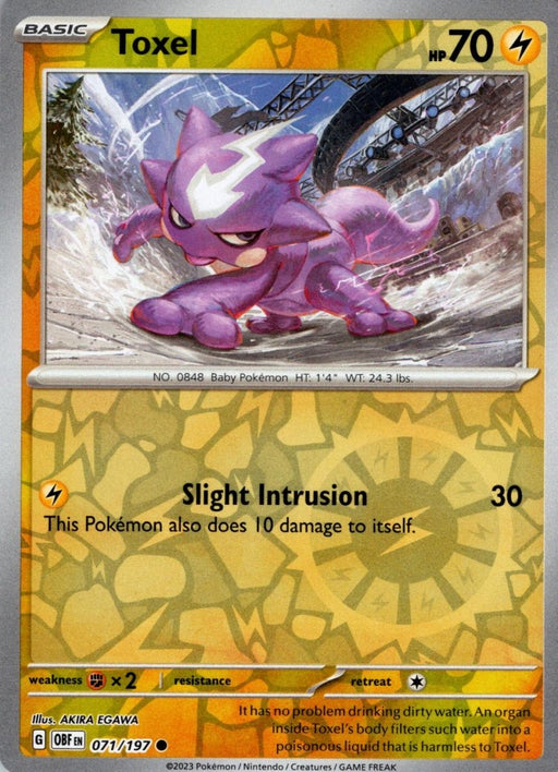 Pokemon Toxel 071/197 SV03: Obsidian Flames Normal - Eterna Cards