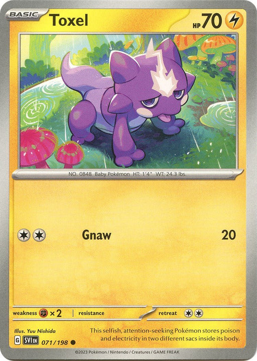 Pokemon Toxel 071/198 SV01: Scarlet & Violet Base Set Reverse Holo - EternaCards