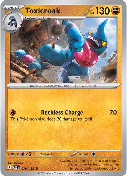 Pokemon Toxicroak 079/132 ME01: Mega Evolution Normal - EternaCards