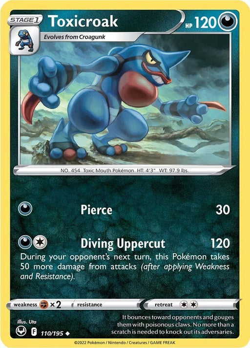 Pokemon Toxicroak 110/195 SWSH12: Silver Tempest Normal - EternaCards