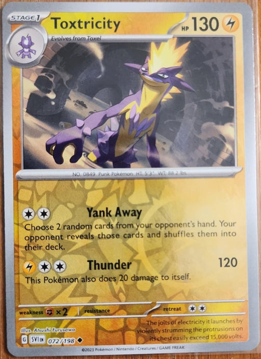 Pokemon Toxtricity 072/198 SV01: Scarlet & Violet Base Set Normal - Eterna Cards