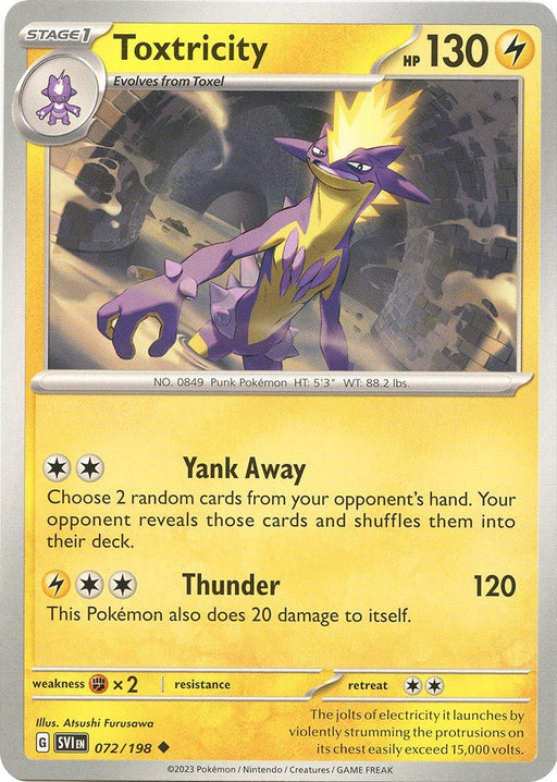 Pokemon Toxtricity 072/198 SV01: Scarlet & Violet Base Set Reverse Holo - EternaCards