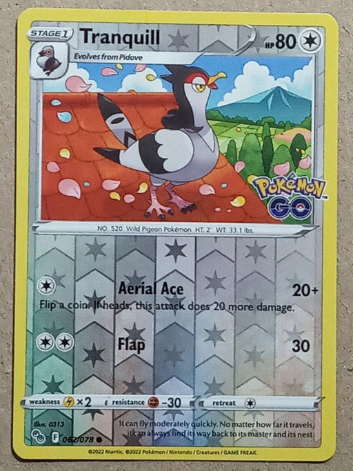 Pokemon Tranquill 062/078 Pokemon GO Normal - Eterna Cards