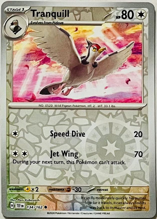 Pokemon Tranquill 134/162 SV05: Temporal Forces Normal - Eterna Cards