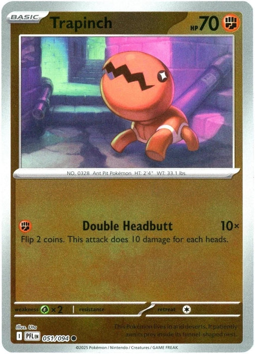 Pokemon Trapinch 051/094 ME02: Phantasmal Flames Normal - Eterna Cards
