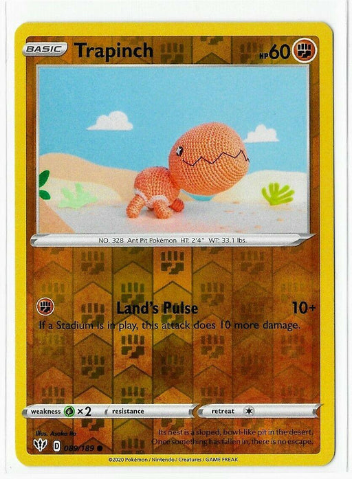 Pokemon Trapinch 089/189 SWSH03: Darkness Ablaze Normal - Eterna Cards