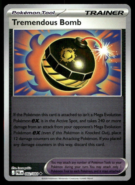 Pokemon Tremendous Bomb - 082/084 ME05: Pitch Black Reverse Holo - Eterna Cards