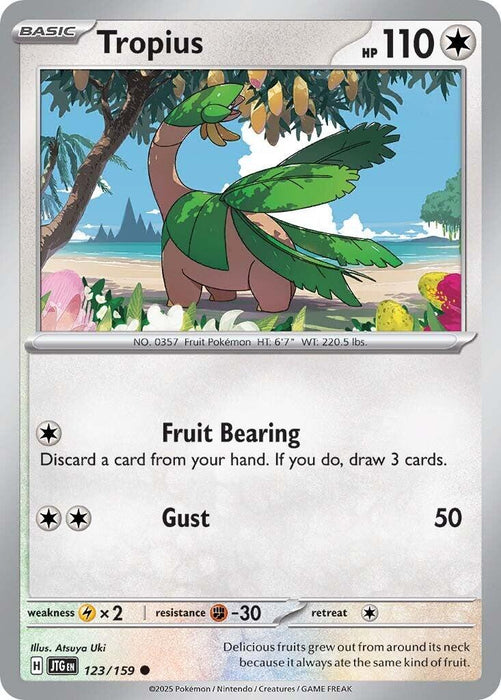 Pokemon Tropius 123/159 SV09: Journey Together Normal - Eterna Cards