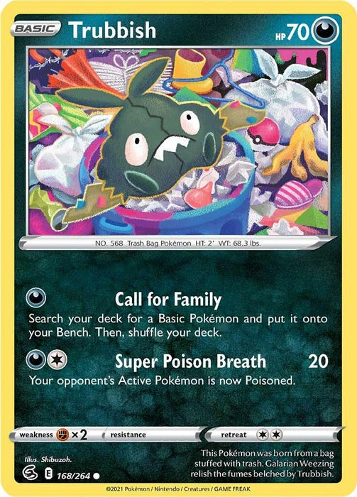 Pokemon Trubbish 168/264 SWSH08: Fusion Strike Normal - Eterna Cards