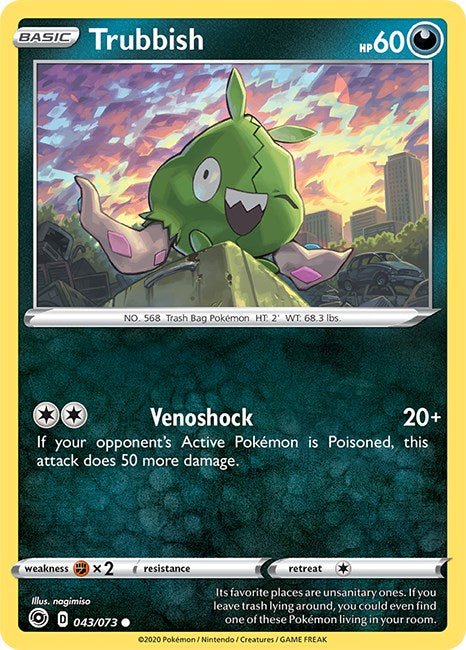 Pokemon Trubbish 43/73 Champion's Path Normal - Eterna Cards