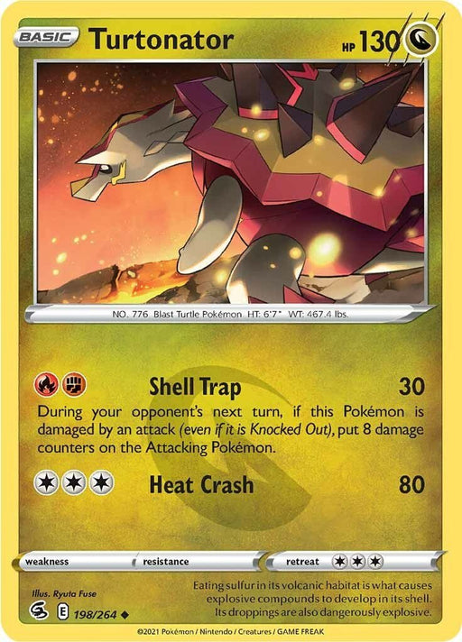 Pokemon Turtonator 198/264 SWSH08: Fusion Strike Normal - Eterna Cards
