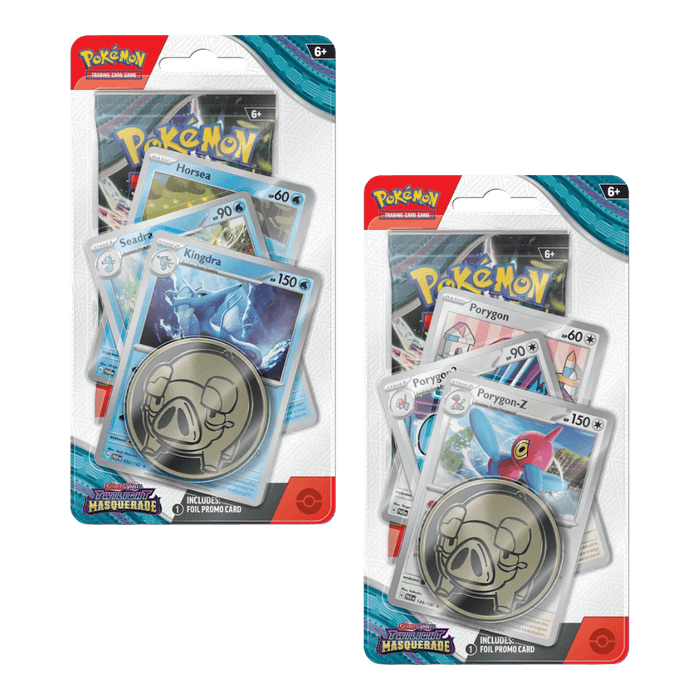 Pokemon Twilight Masquerade Premium Checklane Blister (Kingdra/PorygonZ) - EternaCards