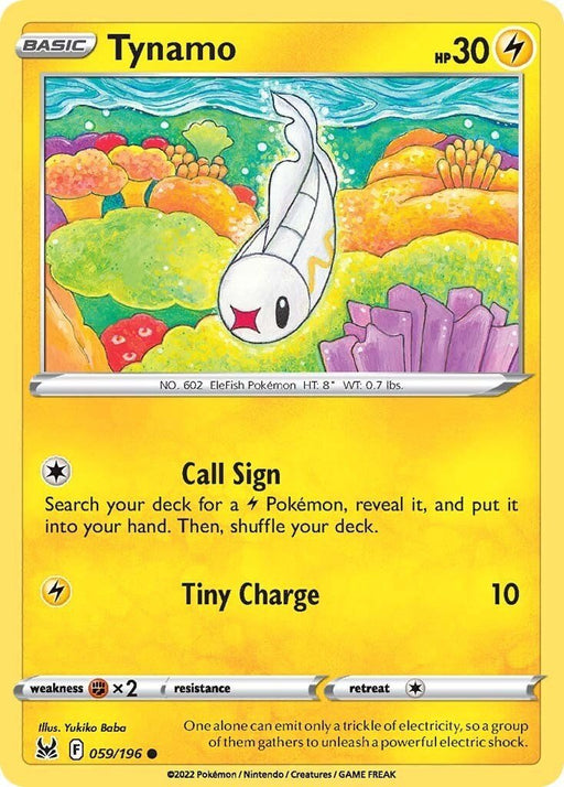 Pokemon Tynamo 059/196 SWSH11: Lost Origin Reverse Holo - EternaCards