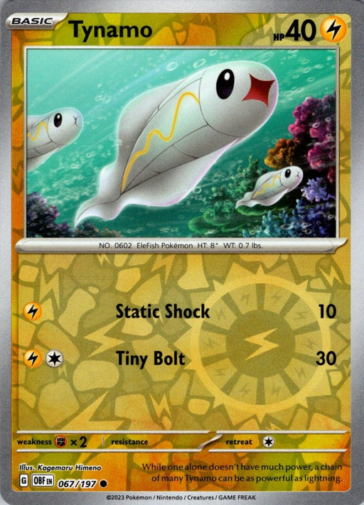Pokemon Tynamo 067/197 SV03: Obsidian Flames Normal - Eterna Cards