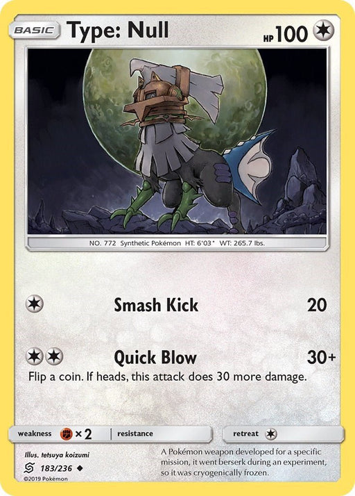 Pokemon Type: Null 183/236 SM - Unified Minds Normal - Eterna Cards