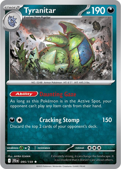 Pokemon Tyranitar 095/159 SV09: Journey Together Holo - Eterna Cards