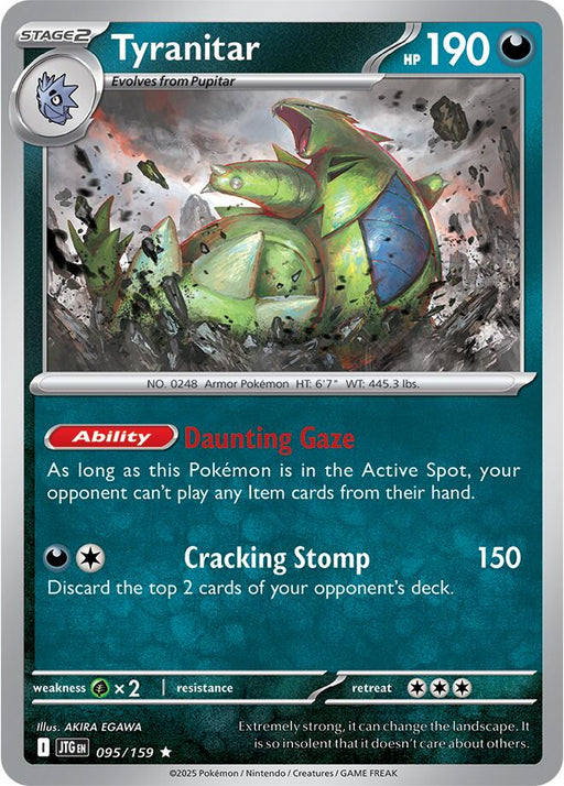 Pokemon Tyranitar 095/159 SV09: Journey Together Holo - Eterna Cards