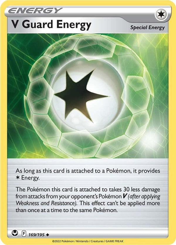 Pokemon V Guard Energy 169/195 SWSH12: Silver Tempest Reverse Holo
