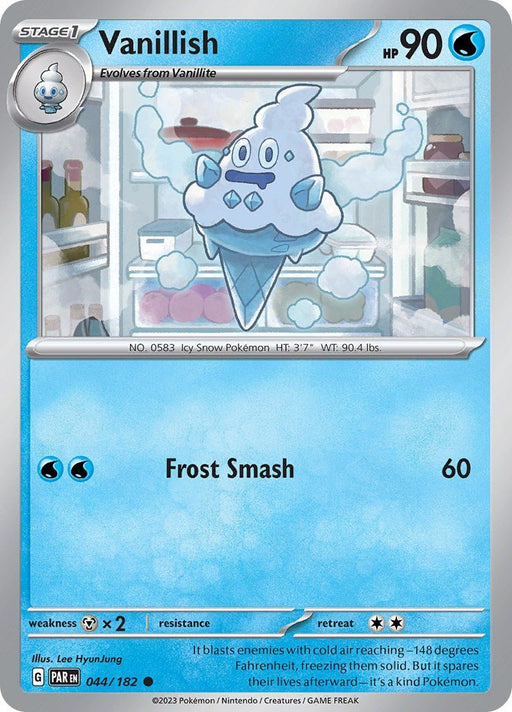 Pokemon Vanillish - 044/182 044/182 SV04: Paradox Rift Reverse Holo - EternaCards