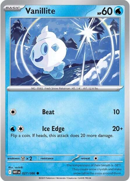 Pokemon Vanillite 027/086 SV: White Flare Normal - EternaCards