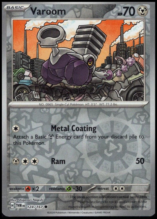 Pokemon Varoom 124/167 SV06: Twilight Masquerade Normal - Eterna Cards