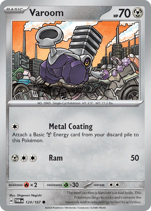 Pokemon Varoom 124/167 SV06: Twilight Masquerade Reverse Holo - EternaCards