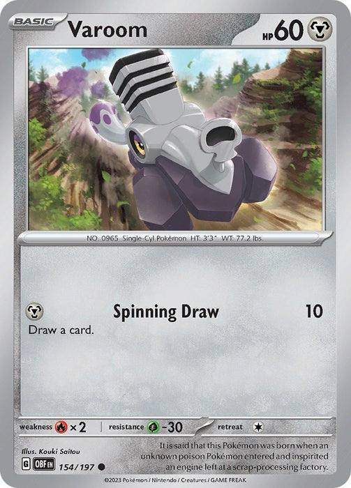 Pokemon Varoom - 154/197 SV03: Obsidian Flames Normal - EternaCards