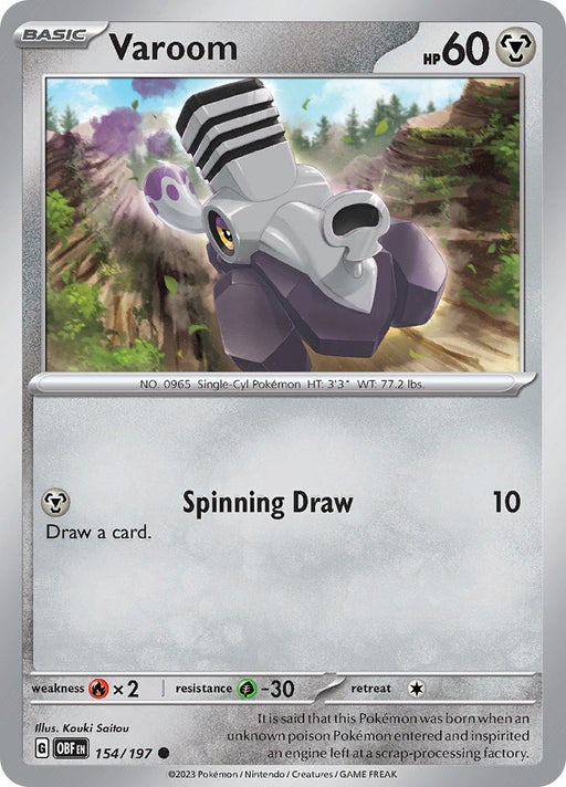Pokemon Varoom - 154/197 SV03: Obsidian Flames Normal - EternaCards