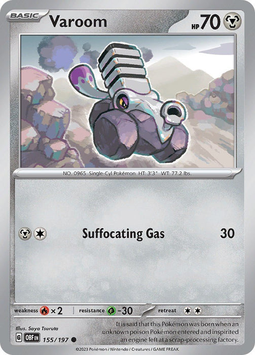 Pokemon Varoom - 155/197 155/197 SV03: Obsidian Flames Normal - EternaCards
