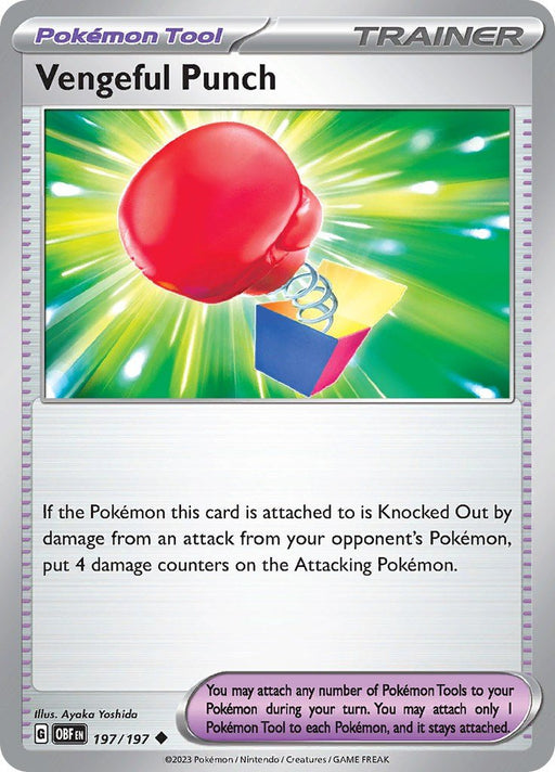 Pokemon Vengeful Punch 197/197 SV03: Obsidian Flames Reverse Holofoil - EternaCards