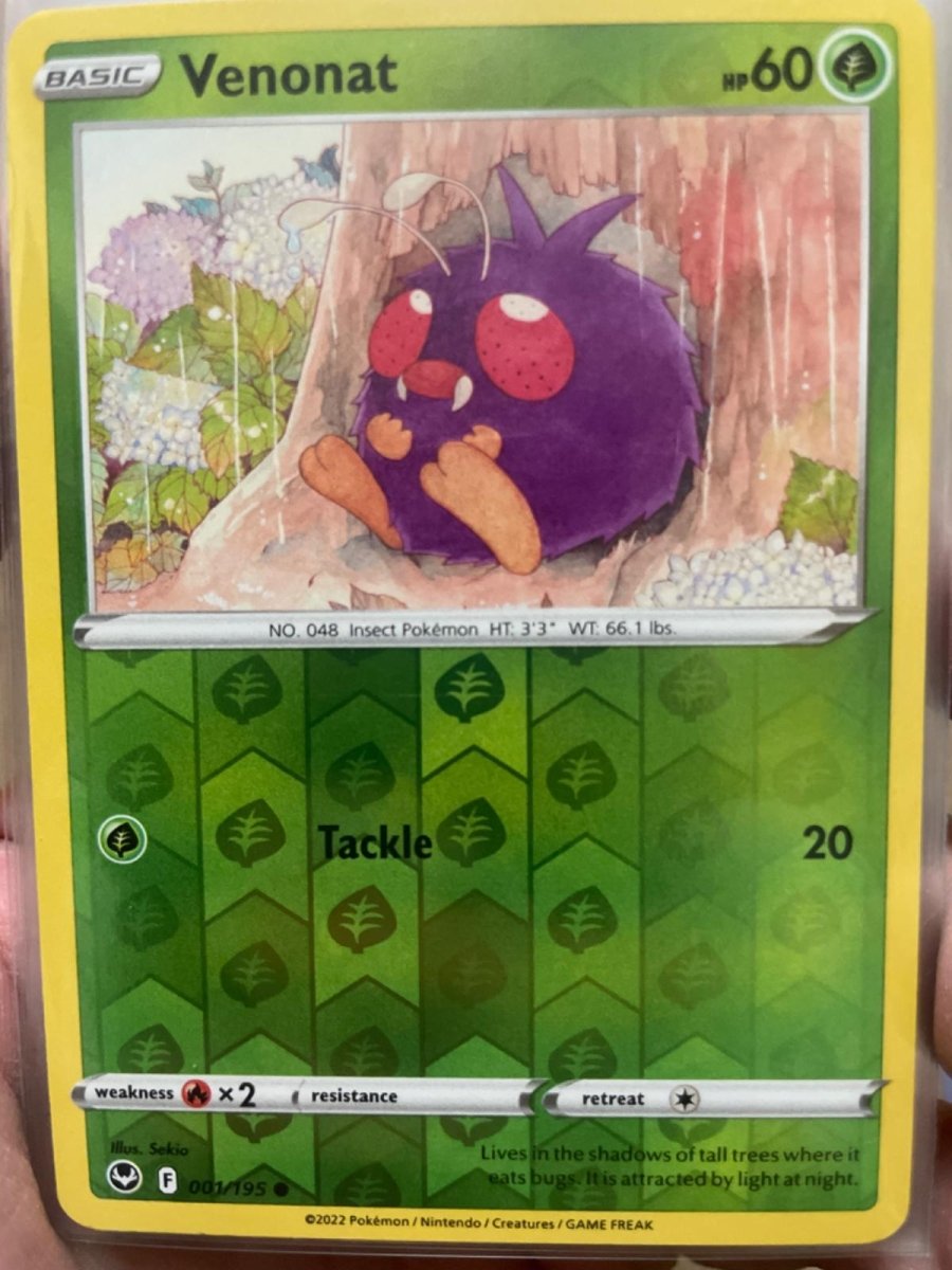 Pokemon Venonat 001/195 SWSH12: Silver Tempest Normal