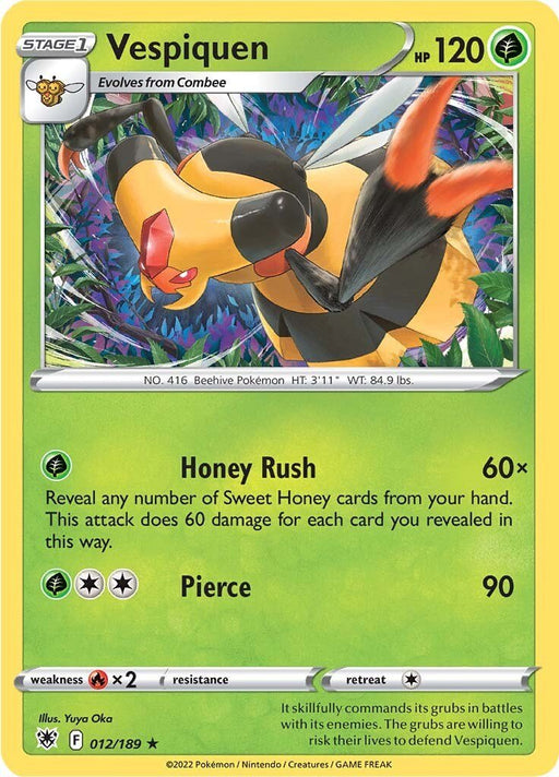 Pokemon Vespiquen 012/189 SWSH10: Astral Radiance Reverse Holo - EternaCards