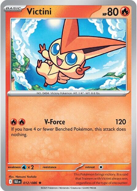Pokemon Victini 012/086 SV: Black Bolt Reverse Holo - EternaCards