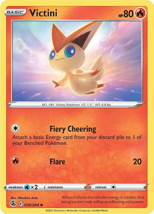 Pokemon Victini 036/264 SWSH08: Fusion Strike Normal - Eterna Cards