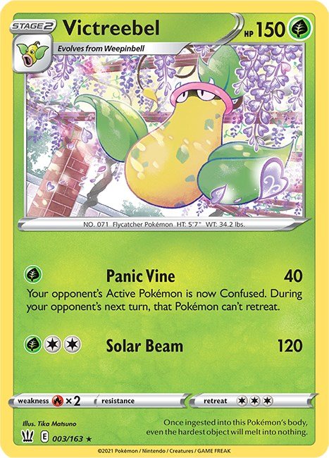Pokemon Victreebel 003/163 SWSH05: Battle Styles Reverse Holo - EternaCards